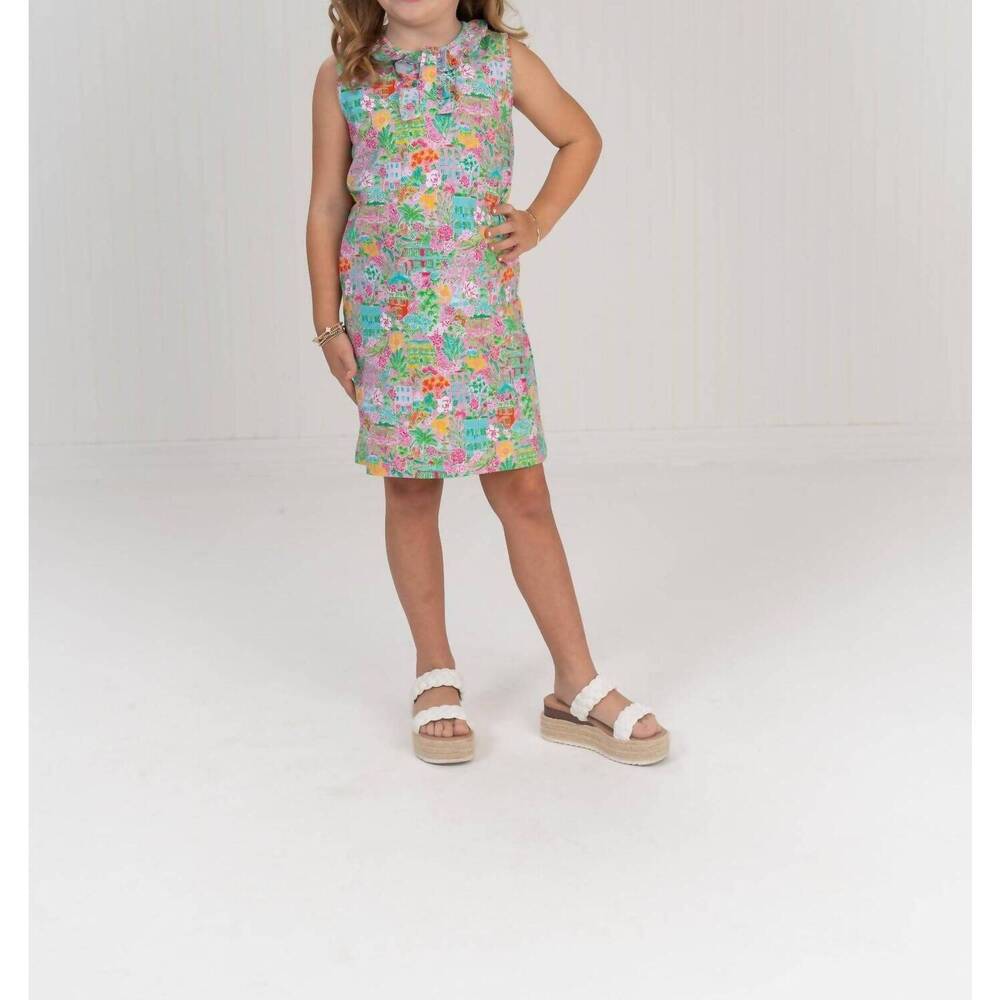 NEW THE OAKS APPAREL girls shannon charming charleston dress in green multi